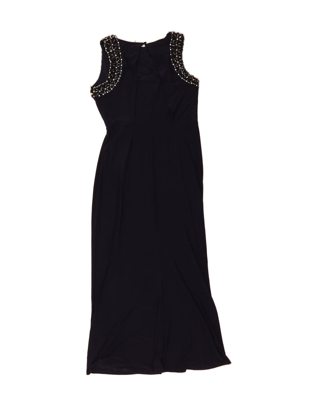 MONSOON Womens Sleeveless Maxi Dress UK 16 Large  Navy Blue Polyester Vintage Monsoon and Second-Hand Monsoon from Messina Hembry 