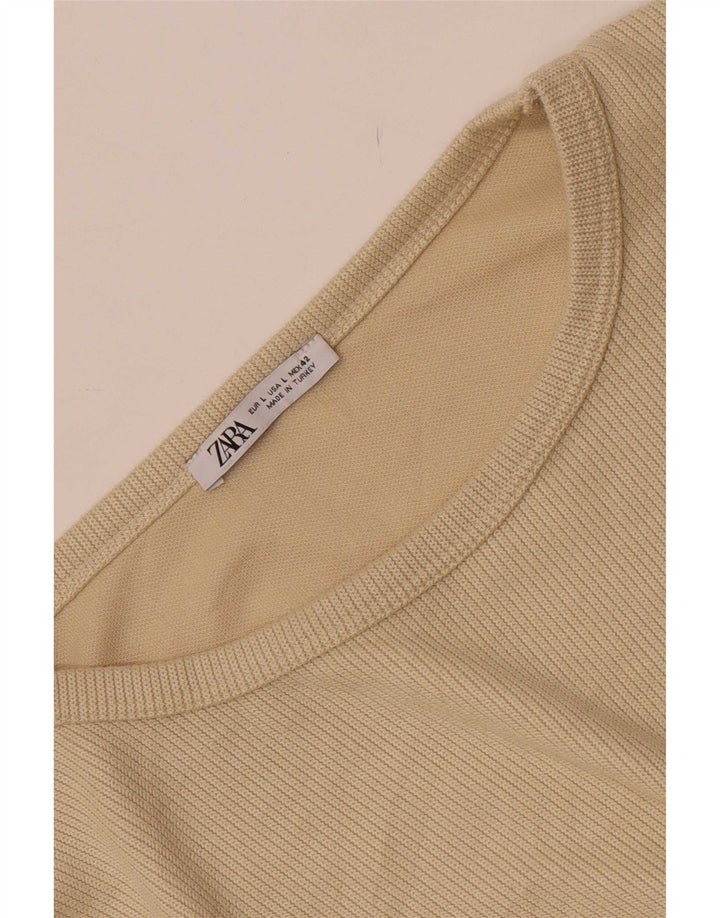 Zara Herre Loose Fit Top Langærmet Stor Beige