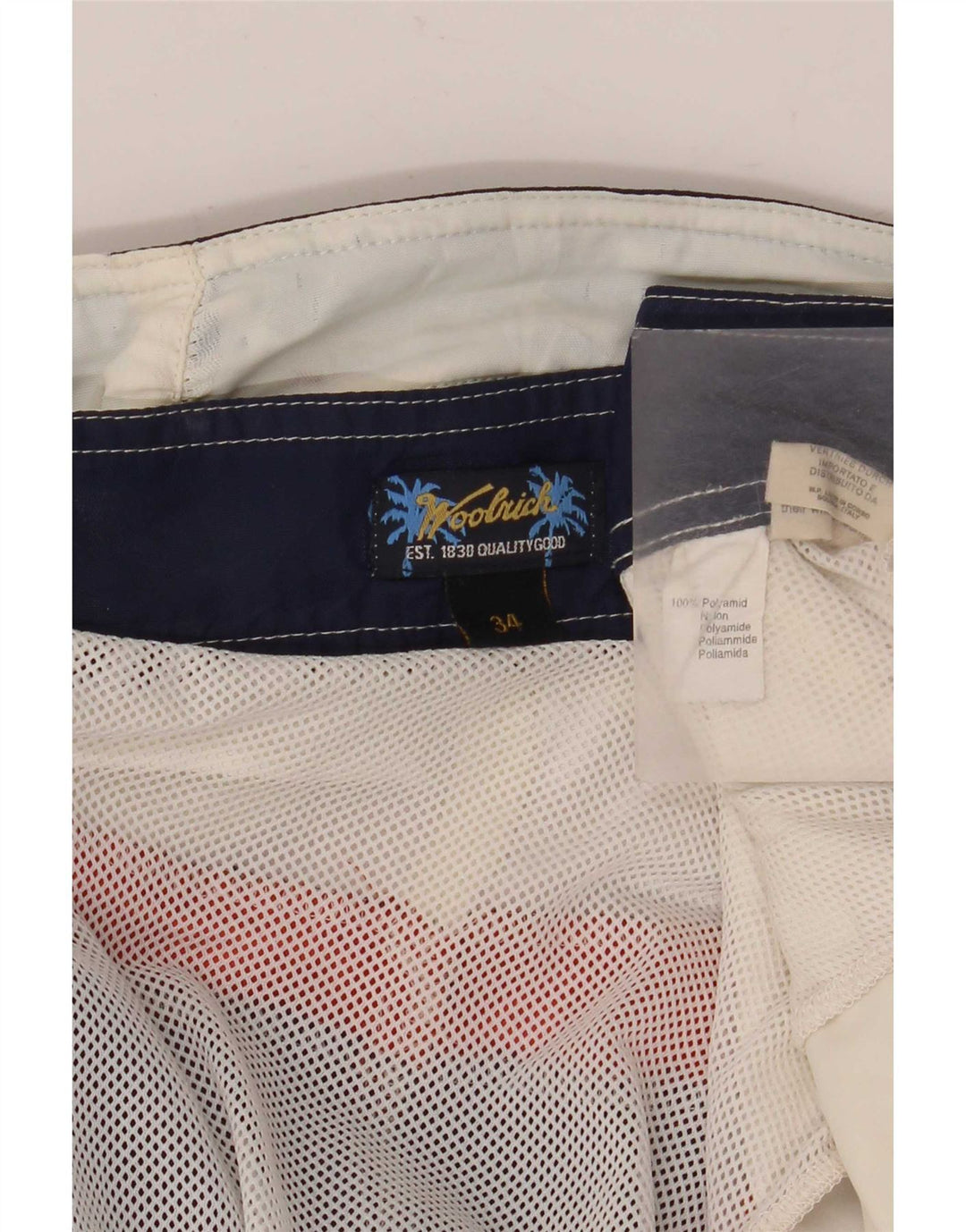 Woolrich Badeshorts til mænd Large Navy Blue Colourblock Polyamid