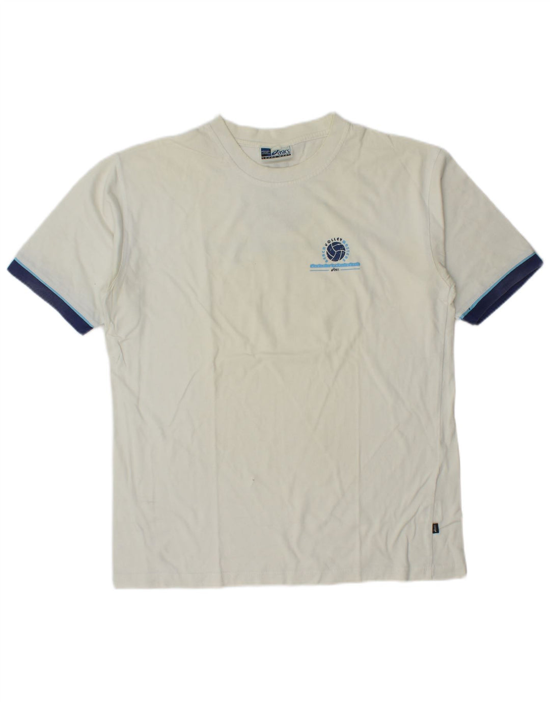 Asics Herre grafisk T-shirt Top Stor hvid Colourblock Bomuld