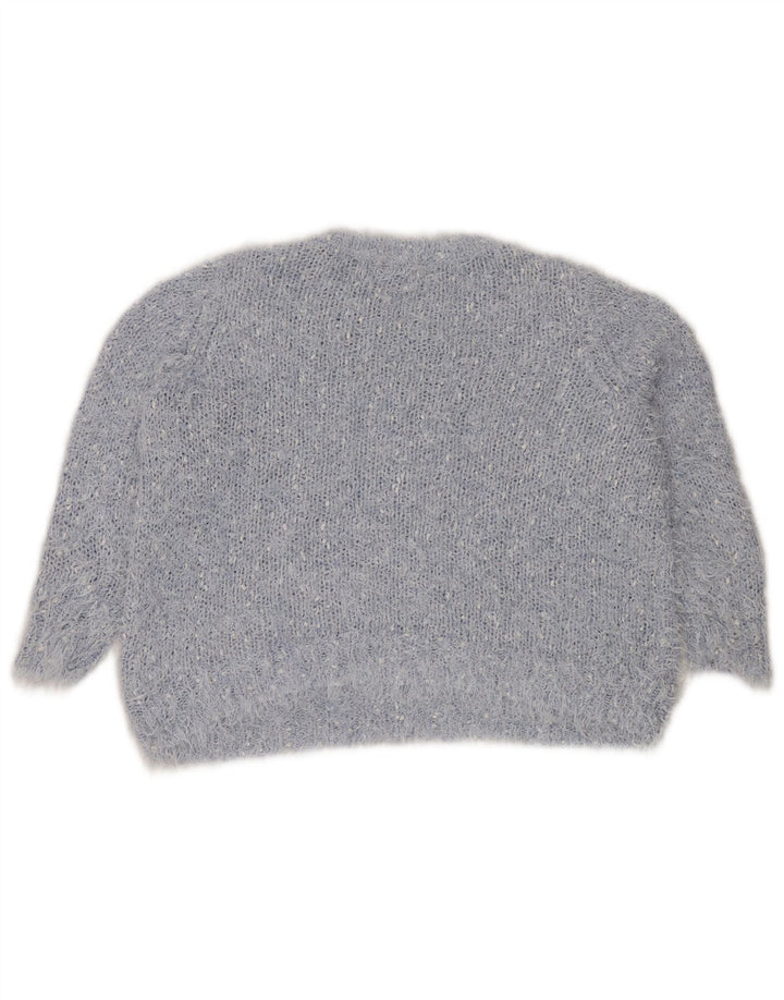 Marks & Spencer dame sweater med rund hals DK 20 2XL blå polyester