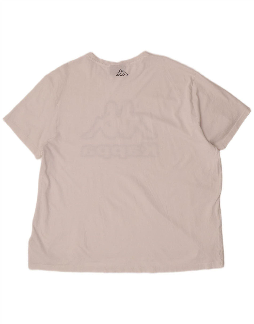 Kappa Herre Grafisk T-Shirt Top 4XL Hvid Bomuld