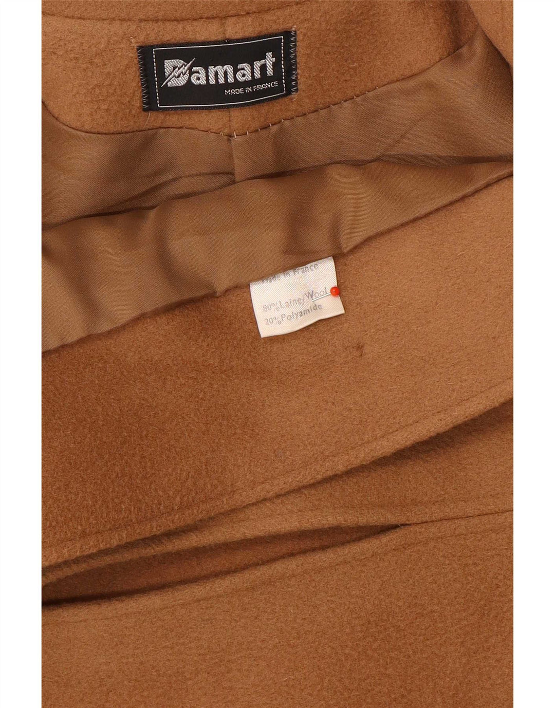 Damart Dame Overfrakke EU 40 Medium Beige Uld