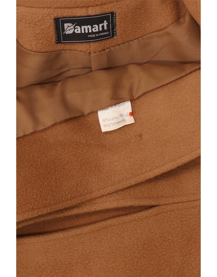 Damart Dame Overfrakke EU 40 Medium Beige Uld