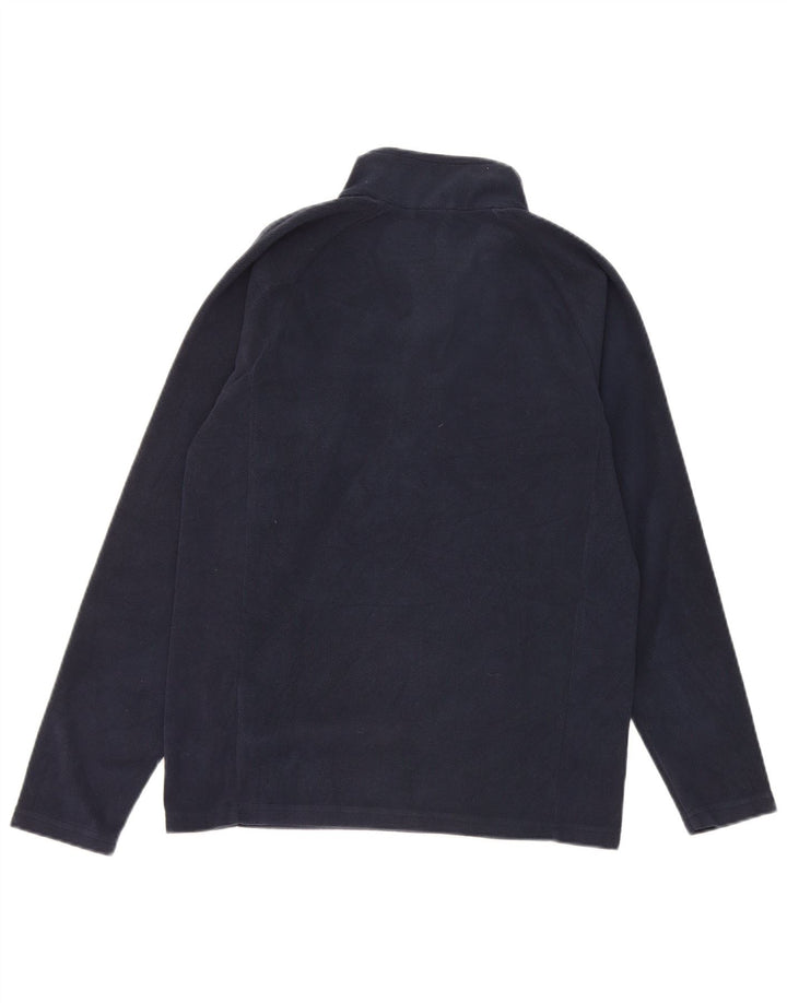 Kappa Boys Zip Neck Fleece Jumper 13-14 År Navy Blue Polyester
