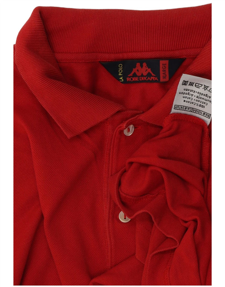 Kappa herre poloshirt XL rød bomuld