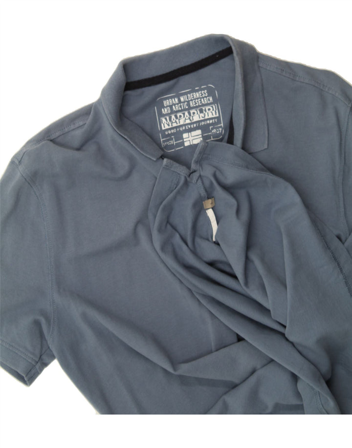 NAPAPIJRI Mens Polo Shirt Large Blue Vintage Napapijri and Second-Hand Napapijri from Messina Hembry 
