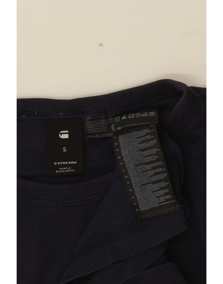 G-Star Herre grafisk T-shirt Top Lille marineblå bomuld