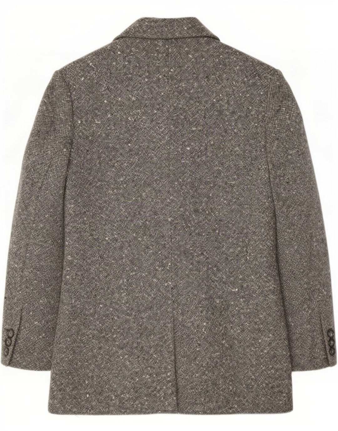 Vintage Womens Longline 4-knaps blazerjakke IT 46 Large Grey Flecked