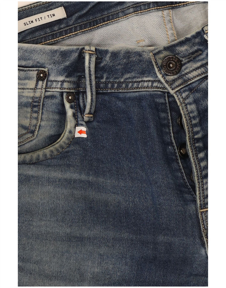 JACK & JONES Herre Tim Slim Jeans W30 L34 Blå Bomuld