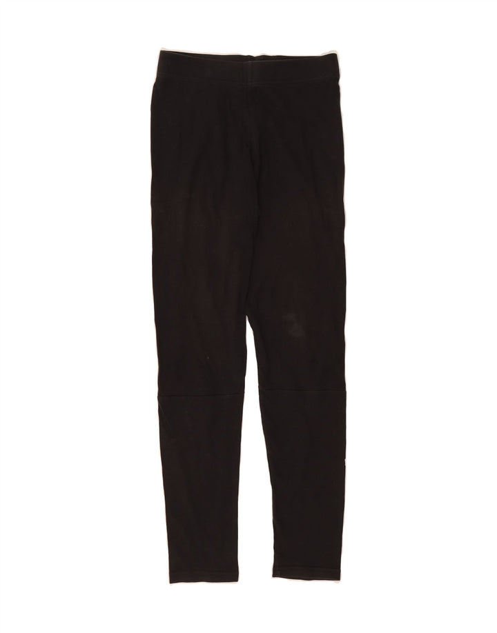 ADIDAS Girls Graphic Leggings 13-14 Years Black Vintage Adidas and Second-Hand Adidas from Messina Hembry 