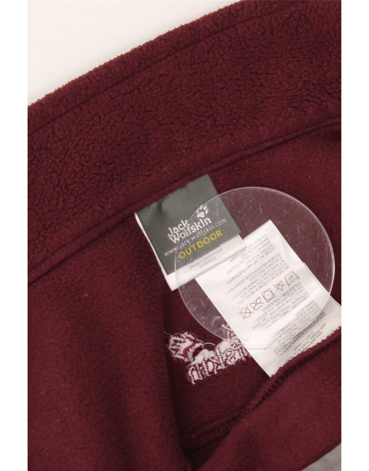 Jack Wolfskin Dame Fleecejakke UK 16 Large Burgundy Polyester