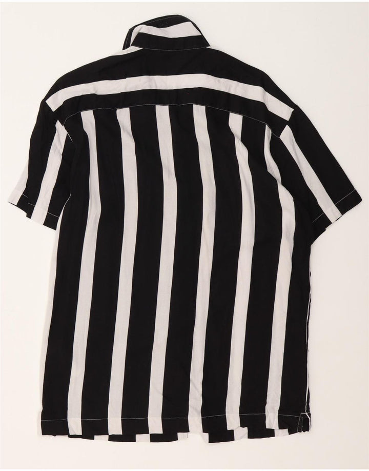 Jack & Jones Kortærmet Herreskjorte Medium Sort Stribet Viscose