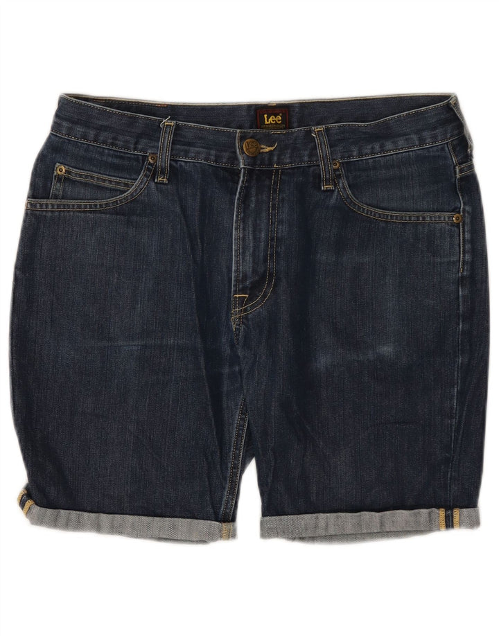 Lee Herre Rider Denim Shorts W31 Medium Navy Blue Bomuld