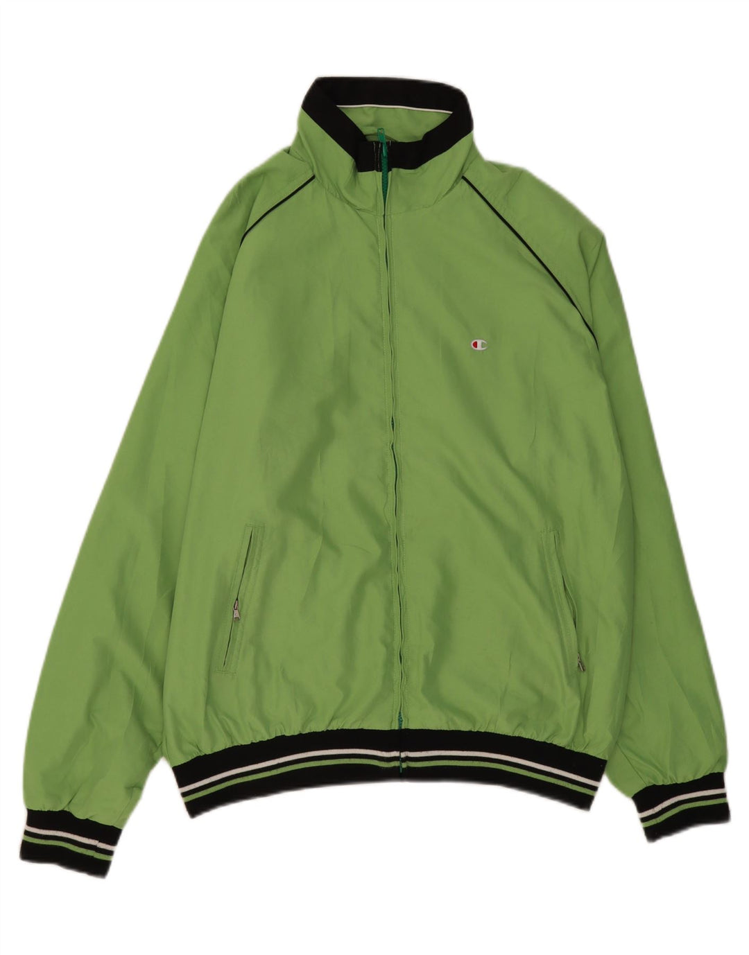 CHAMPION Mens Bomber Jacket XL Green Colourblock Polyester Vintage Champion and Second-Hand Champion from Messina Hembry 