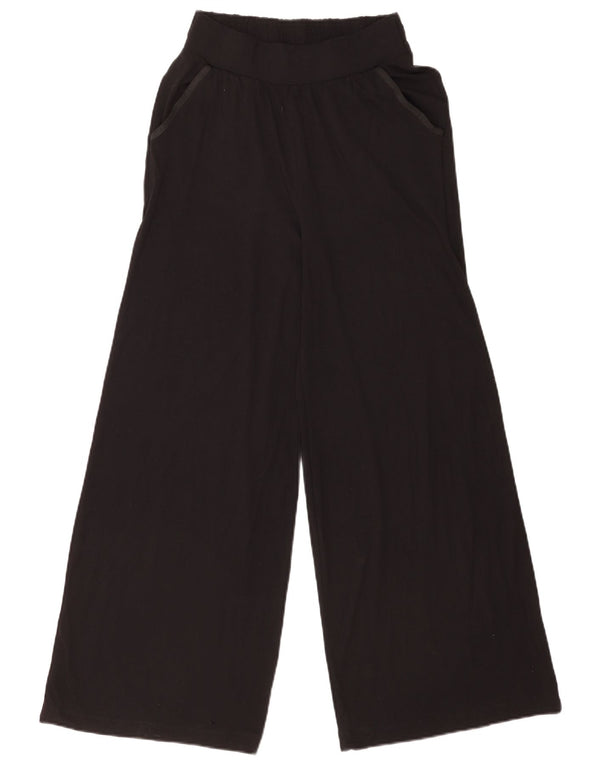 MINT FLØJEL Dame træningsdragt bukser med brede ben UK 8 Small Black Viscose