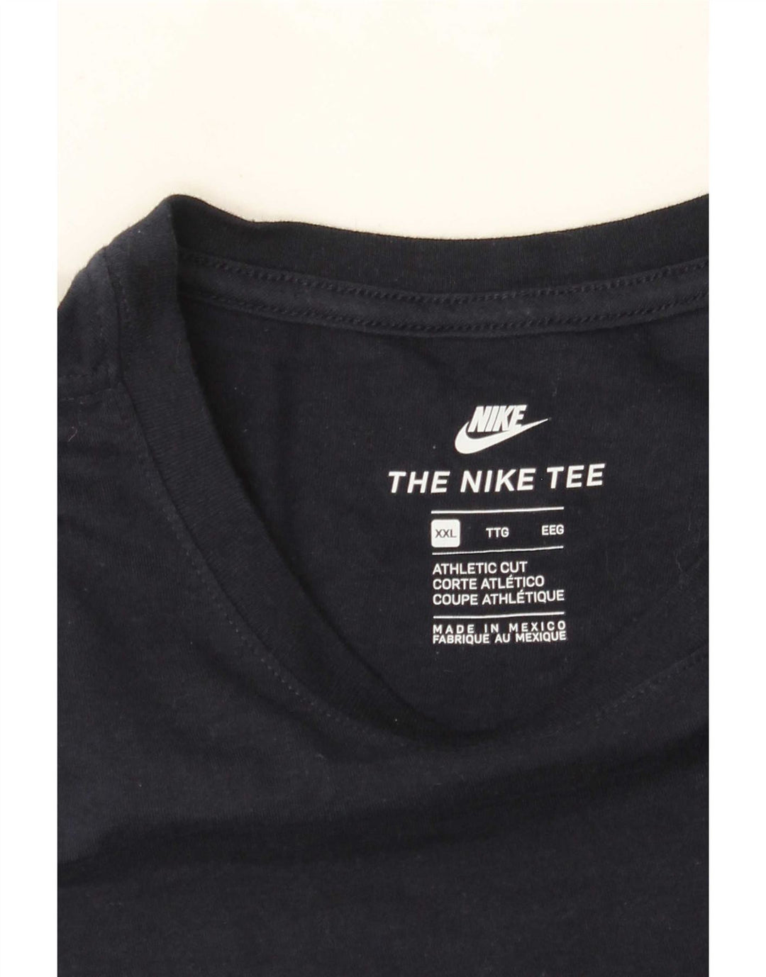 Nike Herre Athletic Cut Grafisk T-Shirt Top 2XL Navy Blue