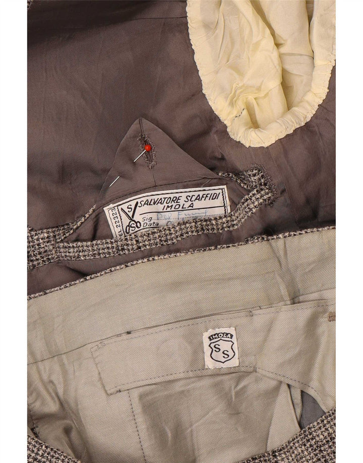 Vintage herredragt med 2 knapper UK 38 Medium W30 L34 Grå Flecked