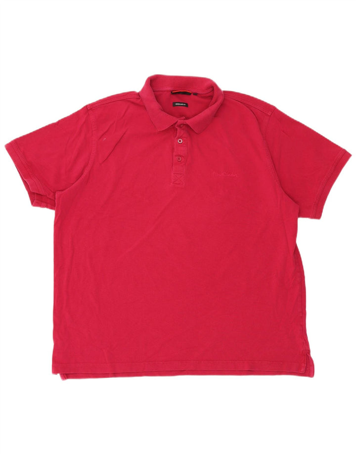 Pierre Cardin Herre Regular Fit Polo Shirt 2XL Rød Bomuld