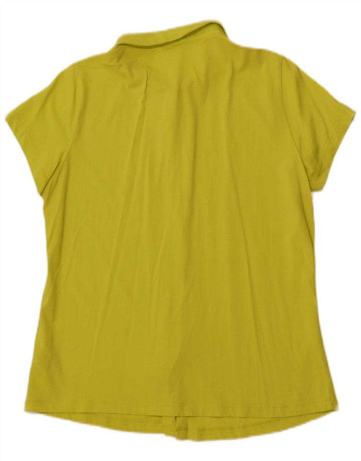 WHITE STUFF Kortærmet skjortebluse til kvinder UK 14 Mellemgrøn bomuld