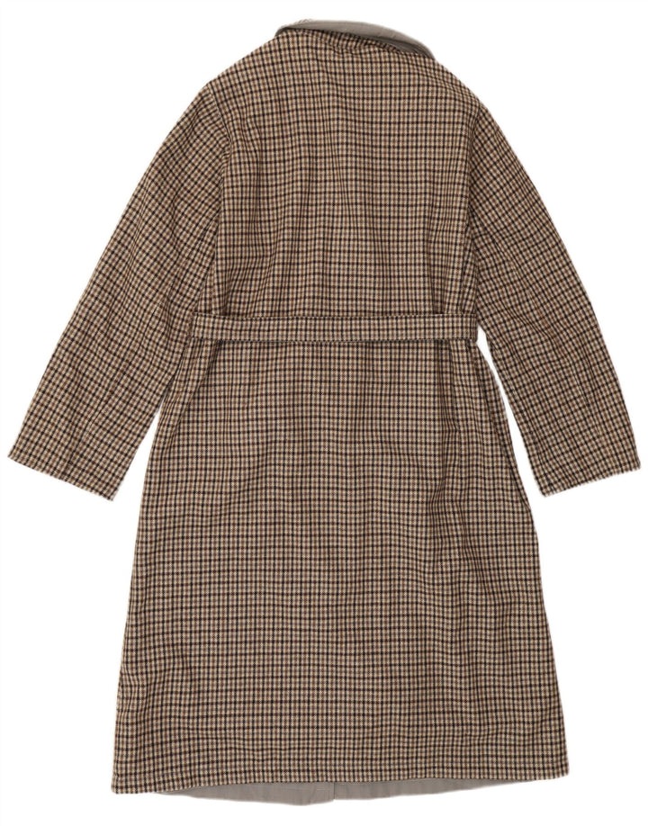 Vintage vendbar vendbar overfrakke til kvinder IT 46 Small Grey Check