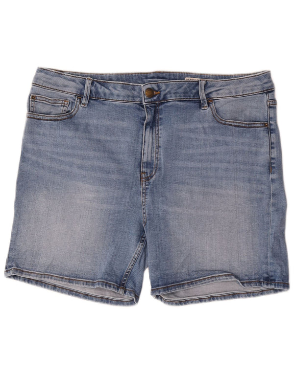 Marks & Spencer denimshorts til kvinder UK 18 XL W36 blå bomuld