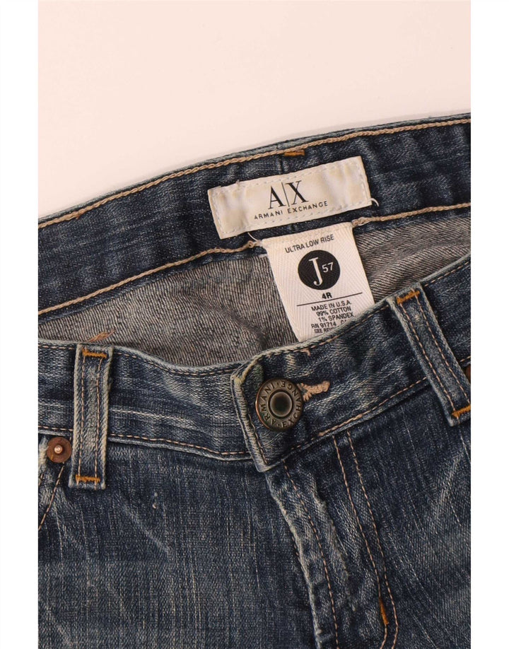 Armani Exchange Womens Distressed Bootcut Jeans US 4 Small W30 L32 Blue