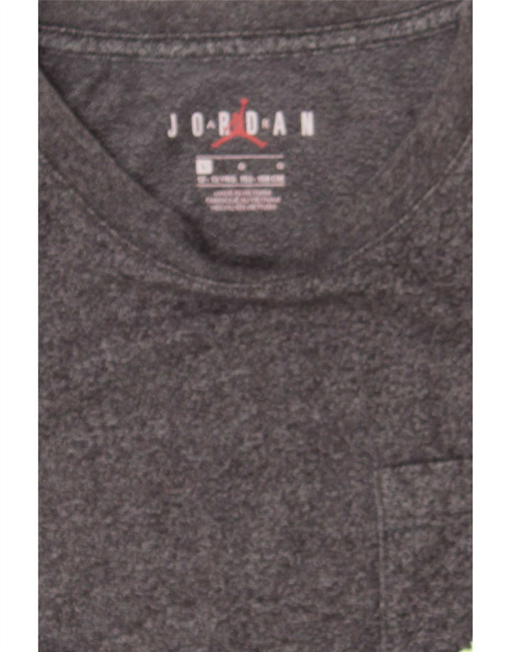Jordan Boys T-Shirt Top 12-13 År Stor Grå Flecked