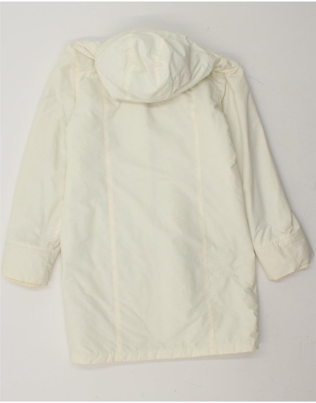 KANGAROOS Womens Hooded Windbreaker Coat UK 8 Small White Cotton Vintage Kangaroos and Second-Hand Kangaroos from Messina Hembry 