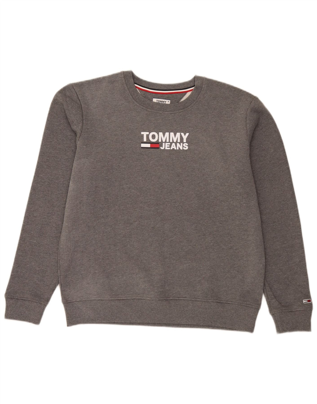 Tommy Hilfiger Herre Grafisk Sweatshirt Jumper Stor Grå Bomuld