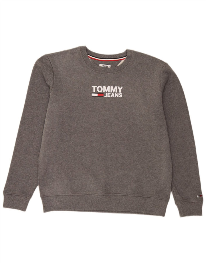 Tommy Hilfiger Herre Grafisk Sweatshirt Jumper Stor Grå Bomuld