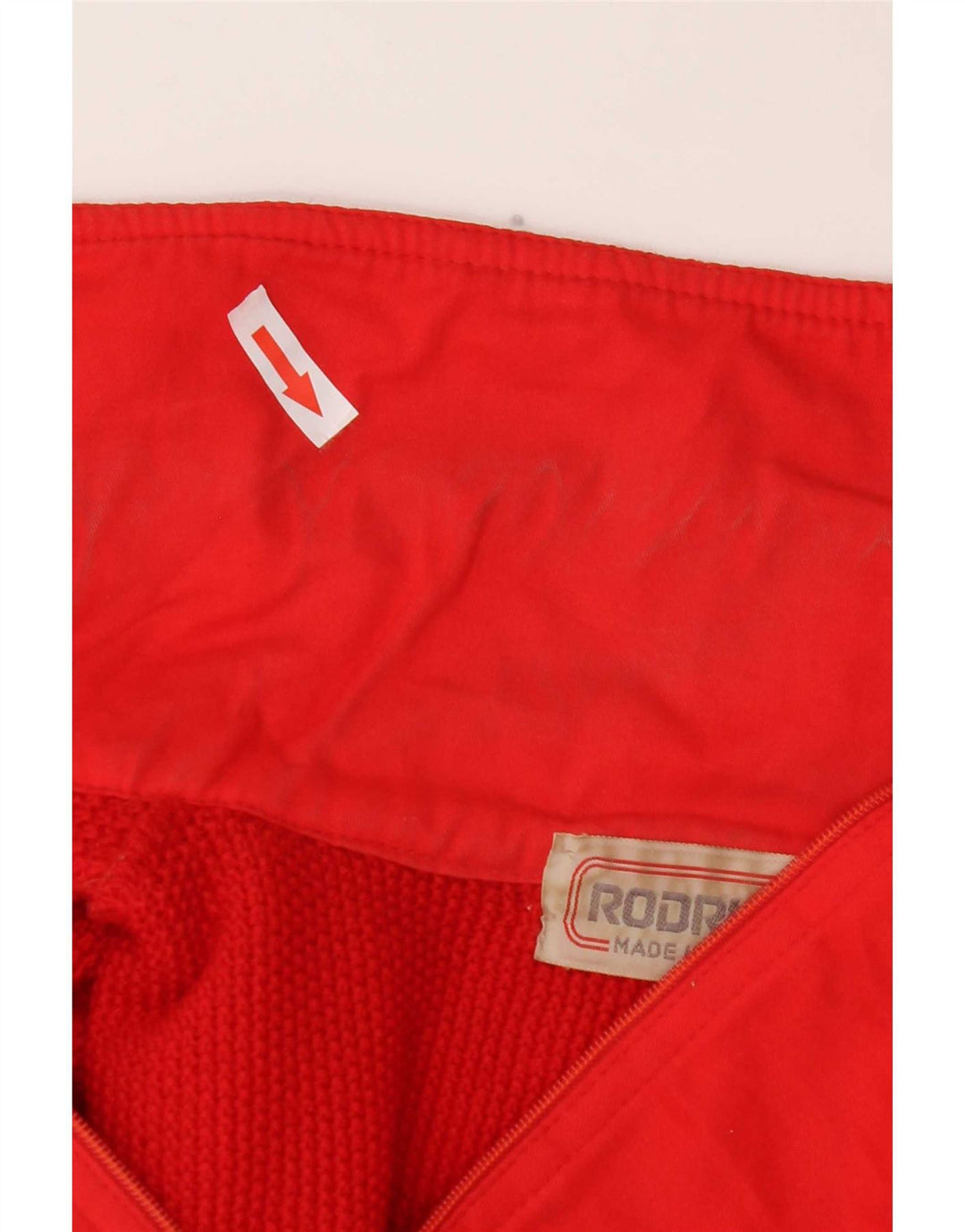 Rodrigo Herre Anorak Zip Neck Jumper Sweater IT 50 Medium Rød Ny Uld