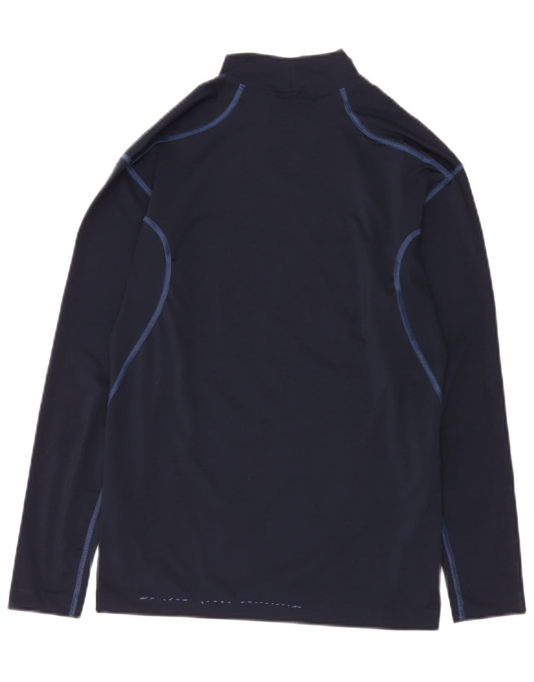 Nike Herre Dri Fit Top Langærmet UK 42/44 Large Navy Blue Polyester