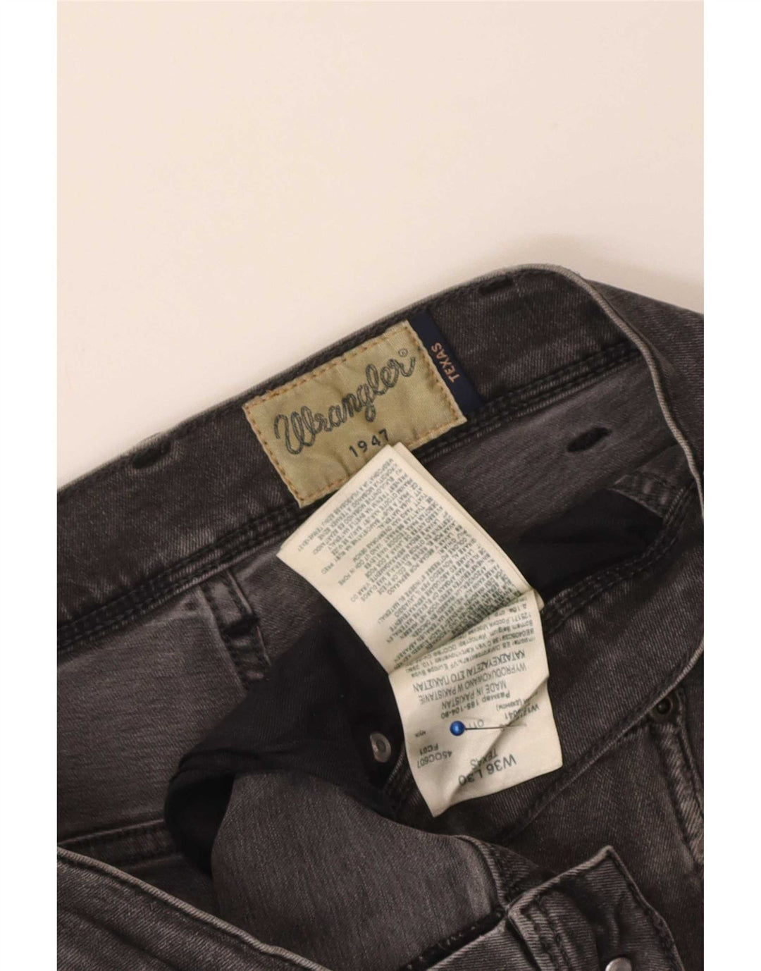 Wrangler Herre Texas Straight Jeans W36 L30 Grå Bomuld