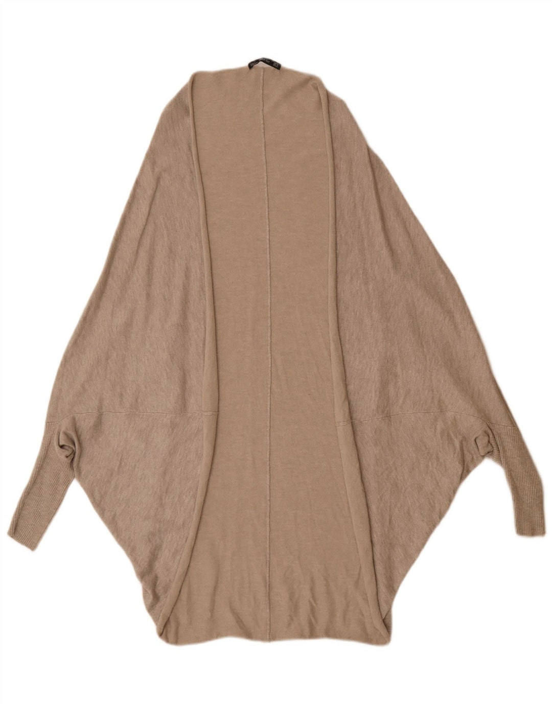 Zara Dame Poncho Cardigan Sweater UK 14 Medium Beige