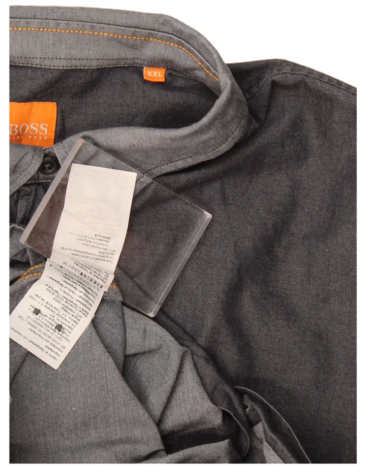 Hugo Boss Herreskjorte 2XL Grå Bomuld