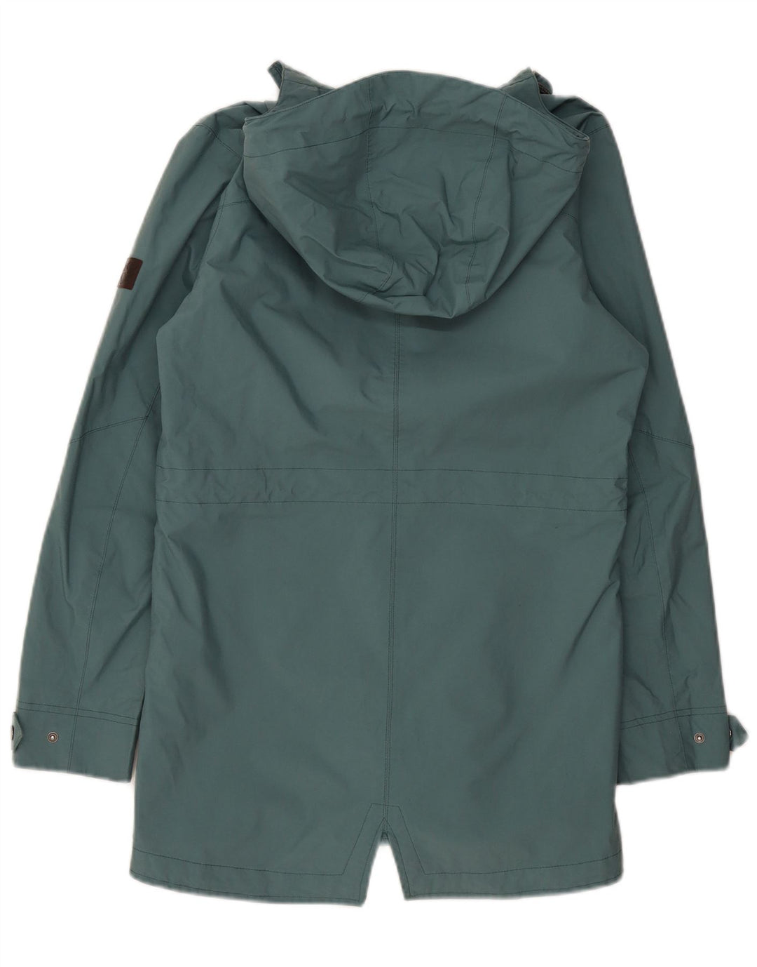 JACK WOLFSKIN Regnfrakke med hætte til kvinder UK 8/10 Lille grøn polyamid