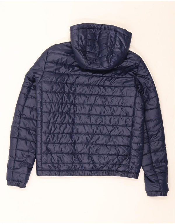 Puma Herre hættepolstret jakke UK 38 Medium Navy Blue Polyester