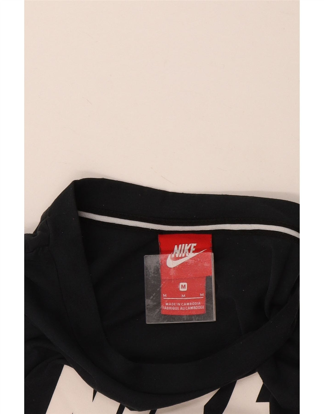 NIKE Grafisk T-shirt top til kvinder UK 14 Medium Navy Blue