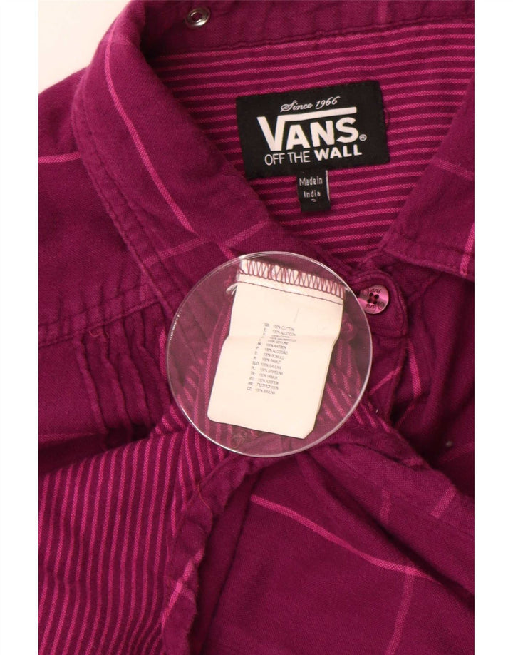 Vans Dameskjorte UK 10 Lille lilla ternet bomuld