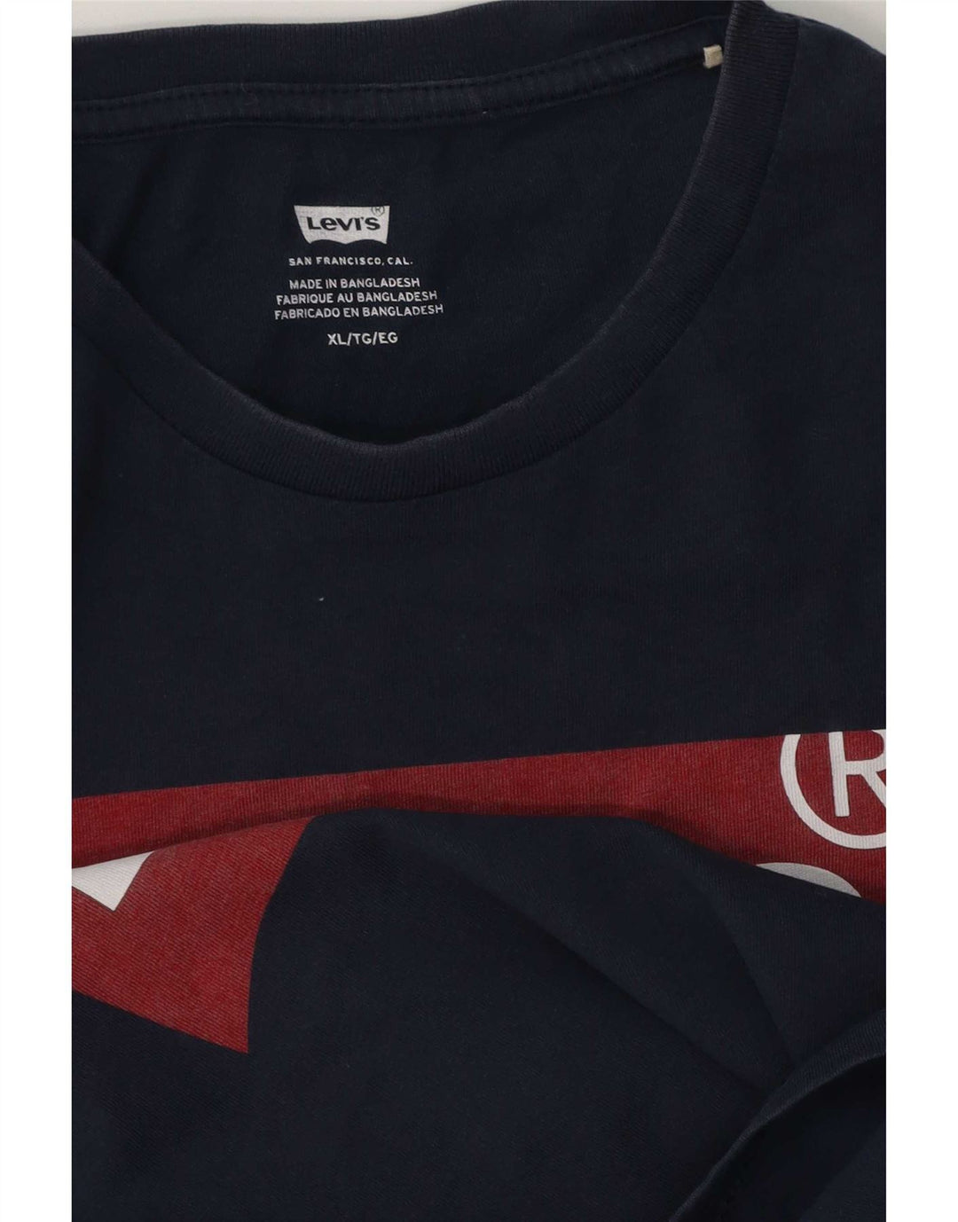 Levi's Herre grafisk T-shirt top XL marineblå