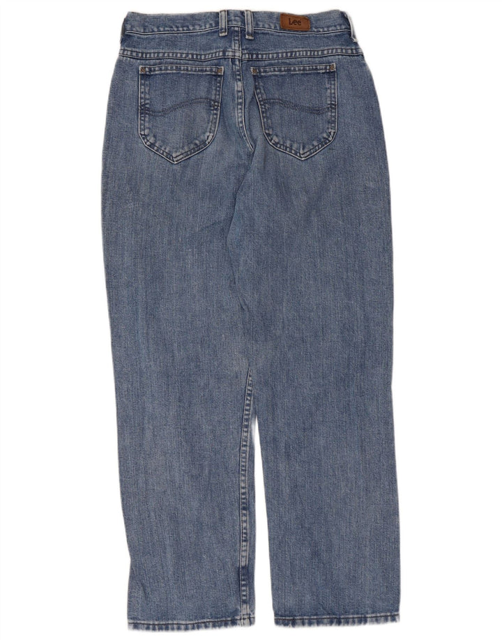 Lee Womens Petite Straight Jeans US 6 Medium W28 L28 Blue Cotton