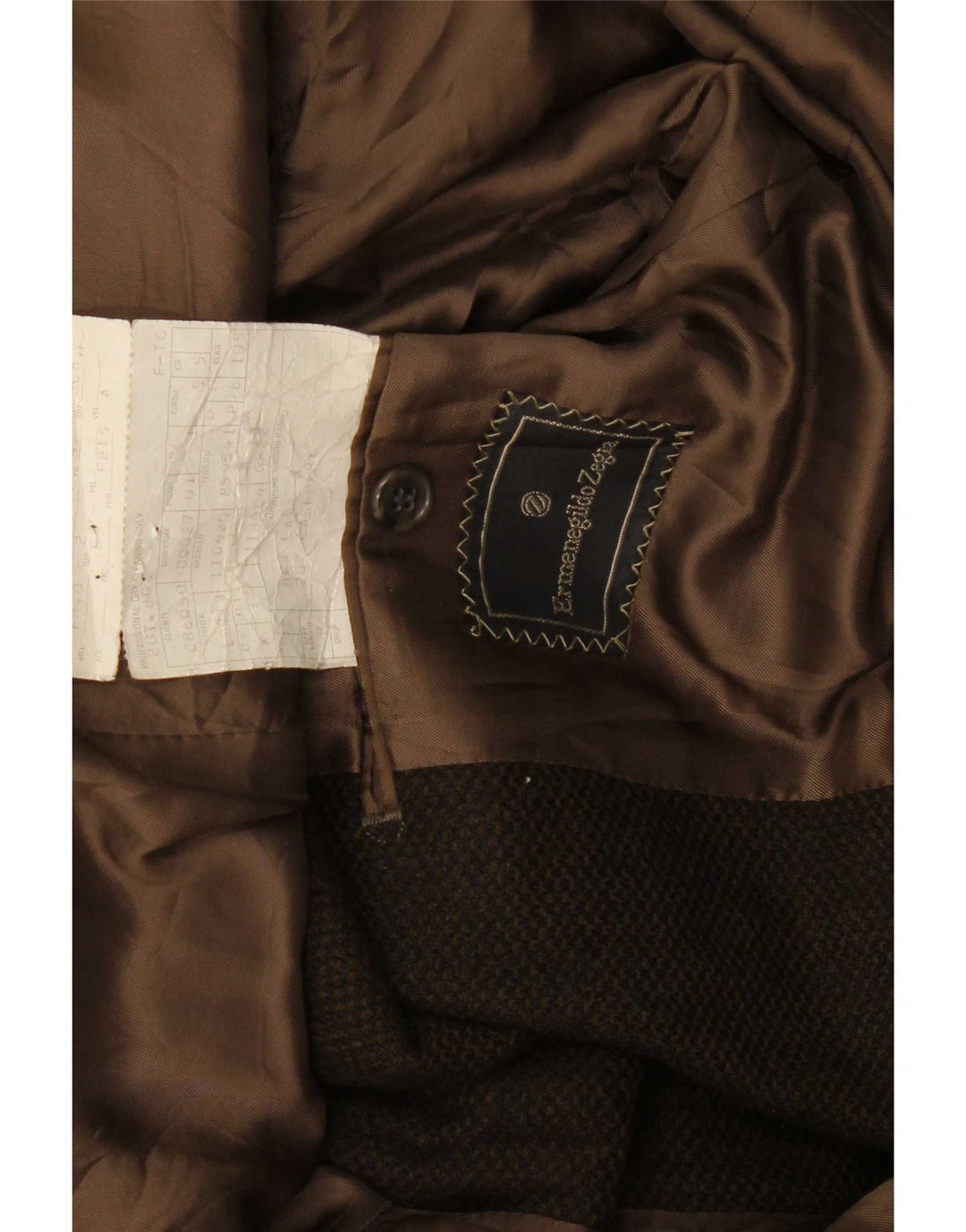 Ermenegildo Zegna Herre 2-knaps blazerjakke UK 38 Medium Khaki Wool