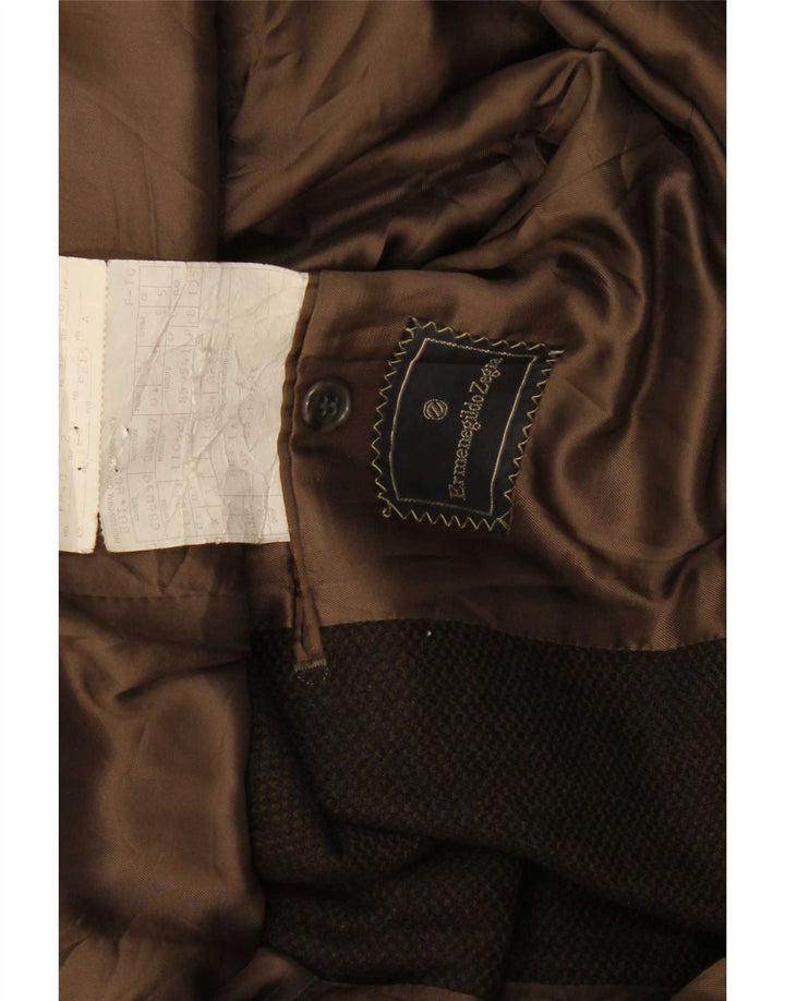 Ermenegildo Zegna Herre 2-knaps blazerjakke UK 38 Medium Khaki Wool