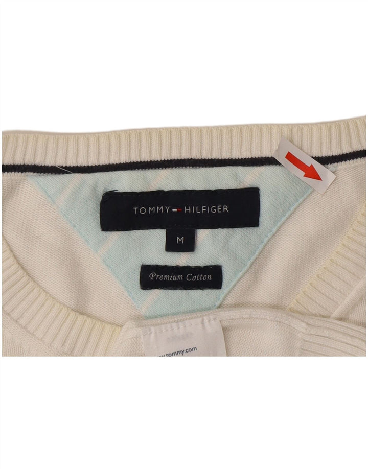 Tommy Hilfiger Herre Crew Neck sweater Medium White Bomuld