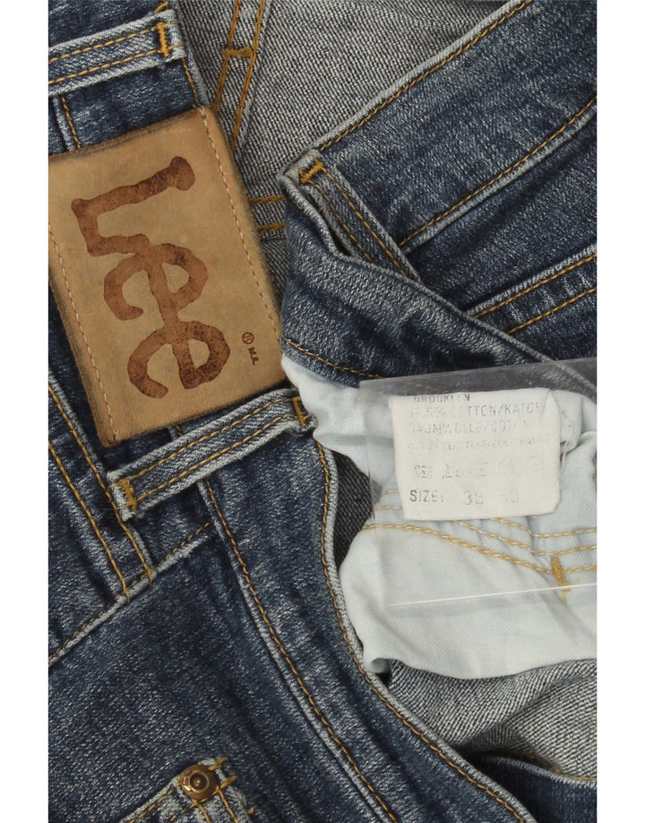LEE Herre Brooklyn Straight Jeans W38 L30 Blå Bomuld