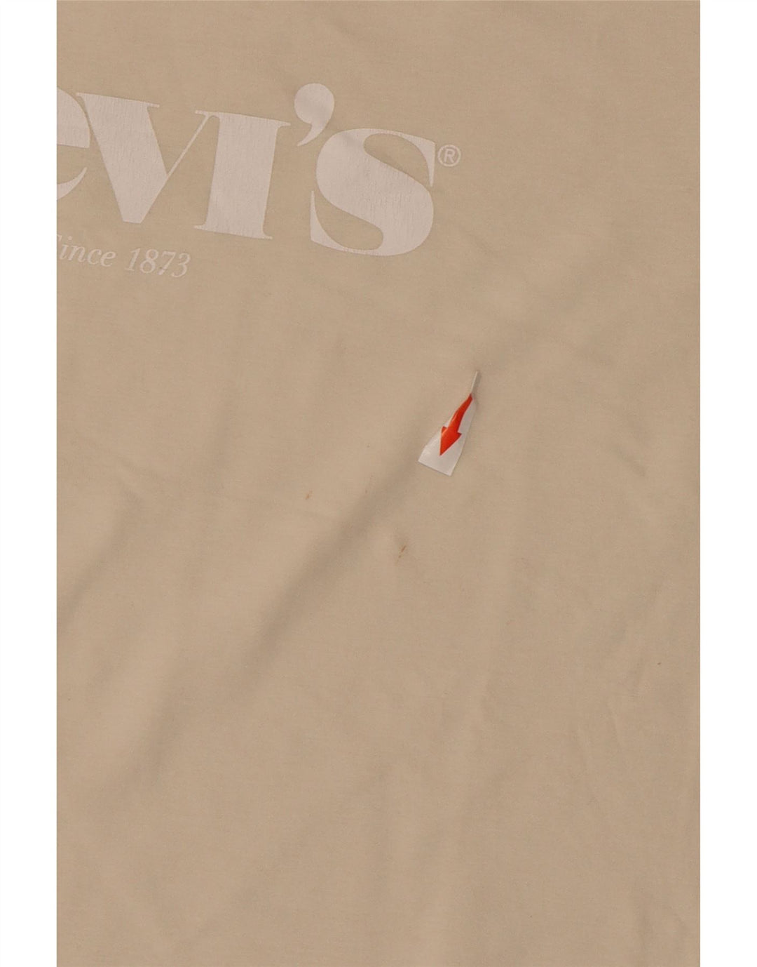 Levi's Grafisk T-shirt top til kvinder, stor beige bomuld