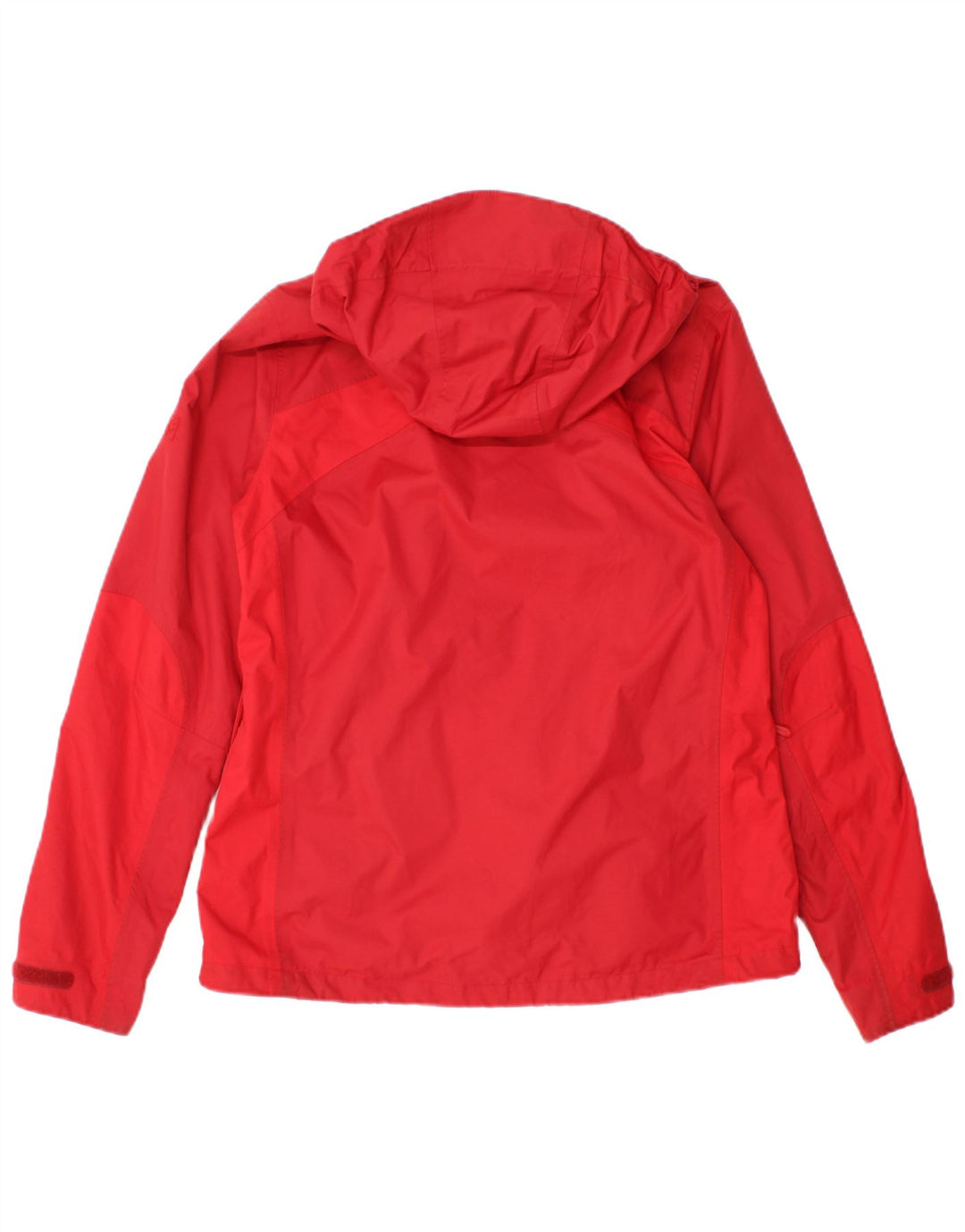 JACK WOLFSKIN Regnjakke med hætte til kvinder UK 8/10 Lille rød polyamid