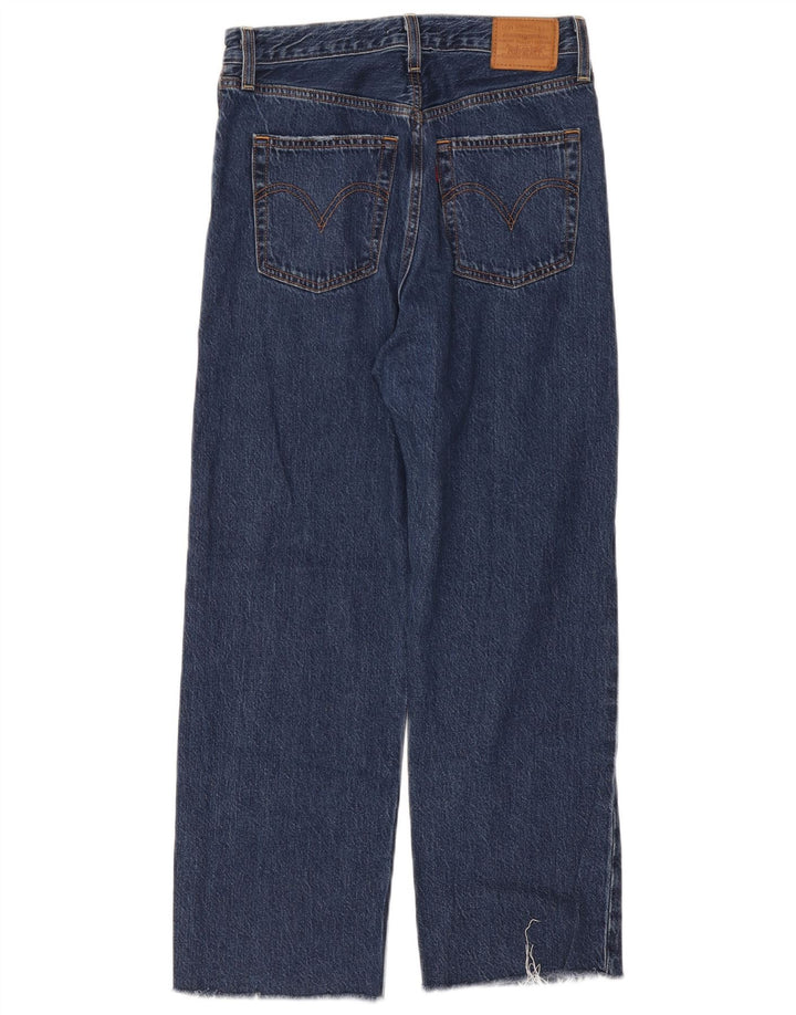 Levi's Dame Ribcage Straight Jeans W28 L26 Marineblå