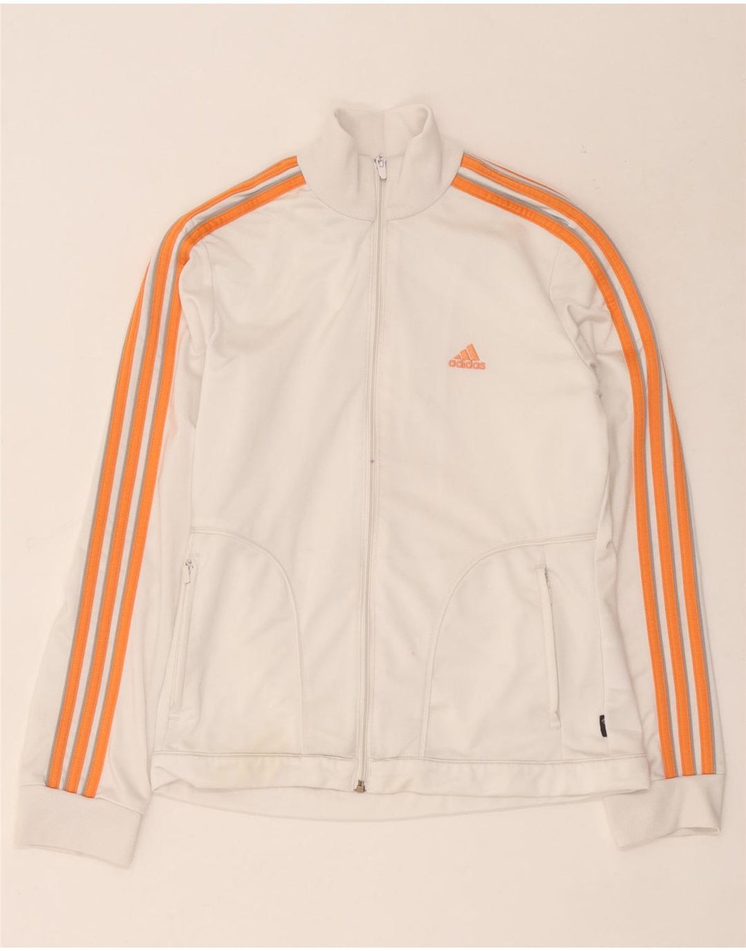 Adidas træningsdragt topjakke til kvinder UK 14 Medium White Polyester